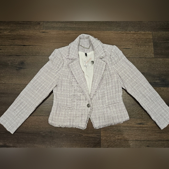 NWT ✨️ WHBM Purple Tweed Blazer - SIZE 8P - Picture 7 of 16